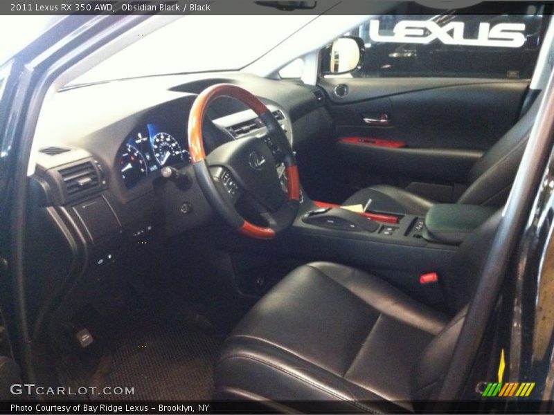 Obsidian Black / Black 2011 Lexus RX 350 AWD