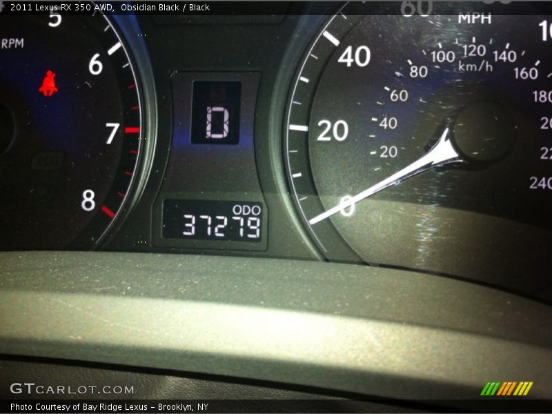 Obsidian Black / Black 2011 Lexus RX 350 AWD