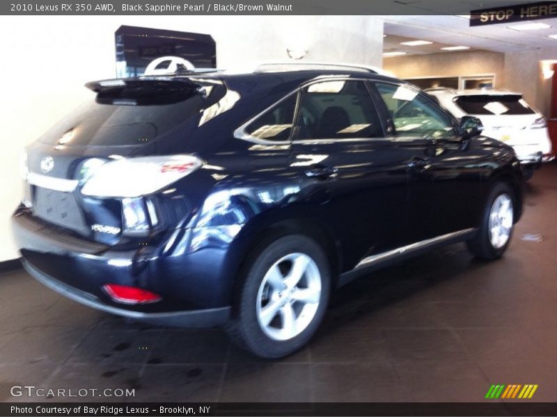 Black Sapphire Pearl / Black/Brown Walnut 2010 Lexus RX 350 AWD