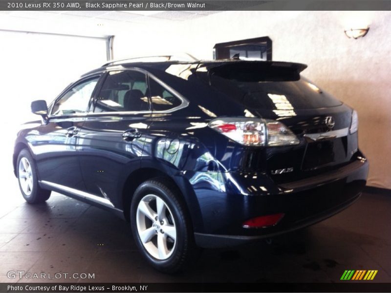 Black Sapphire Pearl / Black/Brown Walnut 2010 Lexus RX 350 AWD
