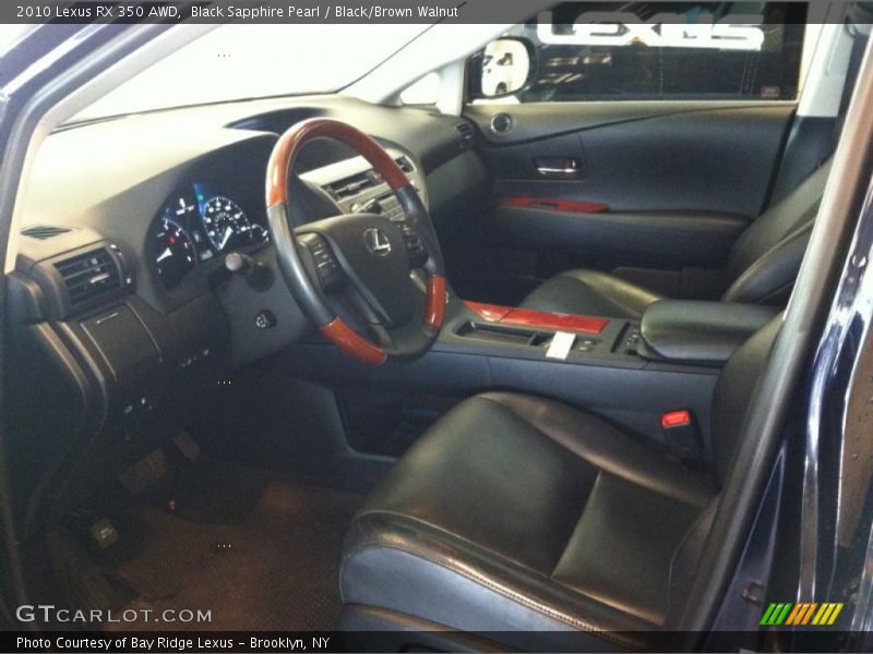 Black Sapphire Pearl / Black/Brown Walnut 2010 Lexus RX 350 AWD
