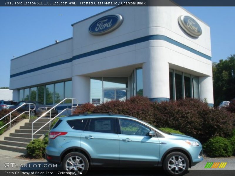 Frosted Glass Metallic / Charcoal Black 2013 Ford Escape SEL 1.6L EcoBoost 4WD