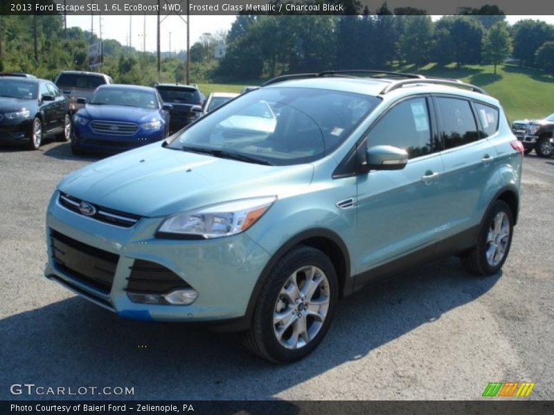 Frosted Glass Metallic / Charcoal Black 2013 Ford Escape SEL 1.6L EcoBoost 4WD