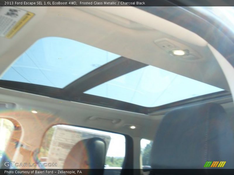 Frosted Glass Metallic / Charcoal Black 2013 Ford Escape SEL 1.6L EcoBoost 4WD