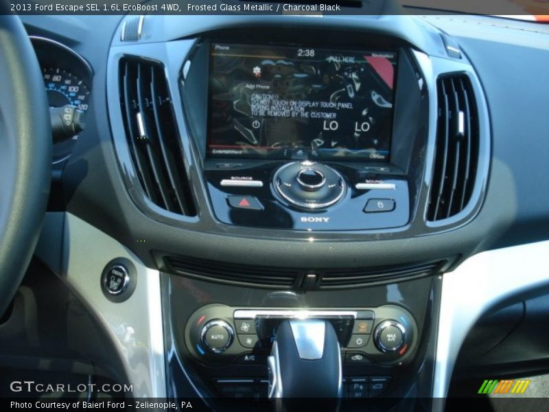 Frosted Glass Metallic / Charcoal Black 2013 Ford Escape SEL 1.6L EcoBoost 4WD