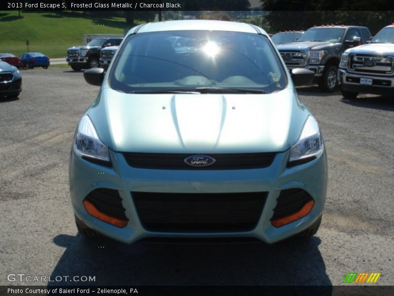 Frosted Glass Metallic / Charcoal Black 2013 Ford Escape S