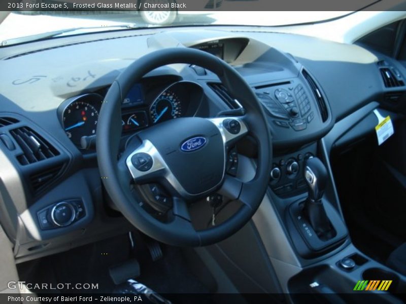 Frosted Glass Metallic / Charcoal Black 2013 Ford Escape S