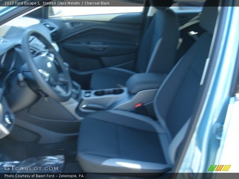 Frosted Glass Metallic / Charcoal Black 2013 Ford Escape S