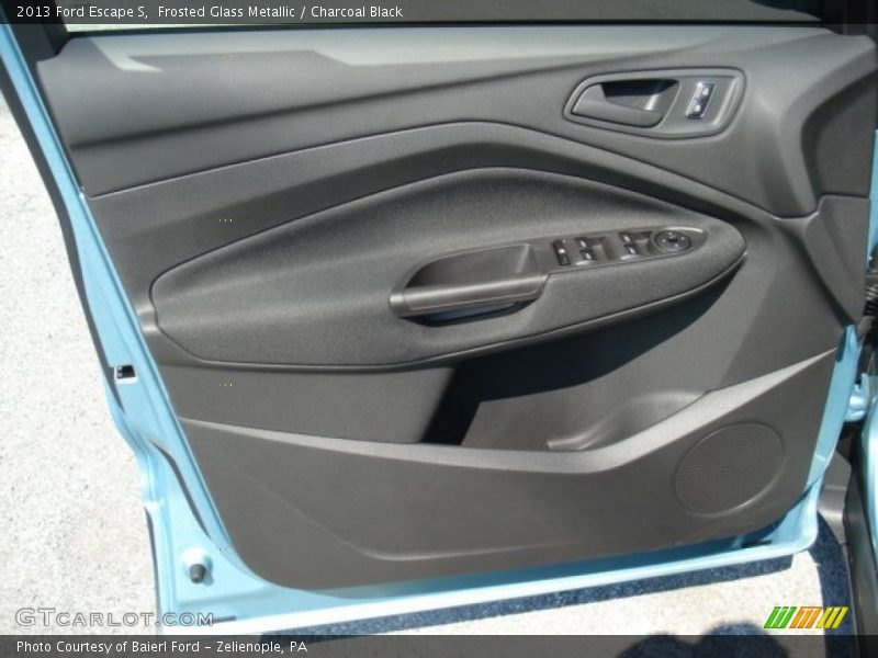 Frosted Glass Metallic / Charcoal Black 2013 Ford Escape S