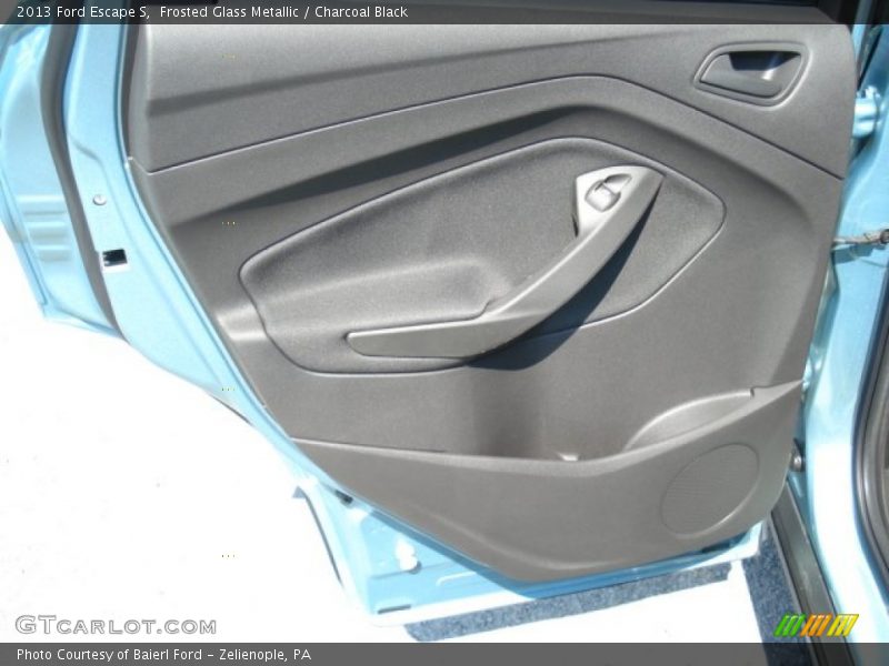 Frosted Glass Metallic / Charcoal Black 2013 Ford Escape S