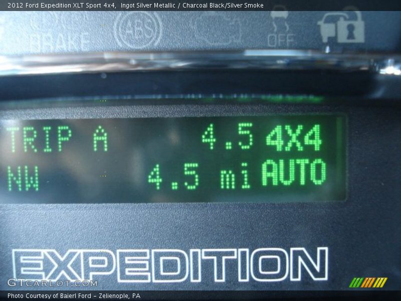 Ingot Silver Metallic / Charcoal Black/Silver Smoke 2012 Ford Expedition XLT Sport 4x4