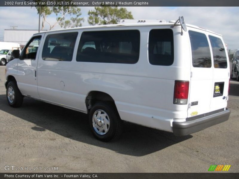Oxford White / Medium Graphite 2002 Ford E Series Van E350 XLT 15 Passenger