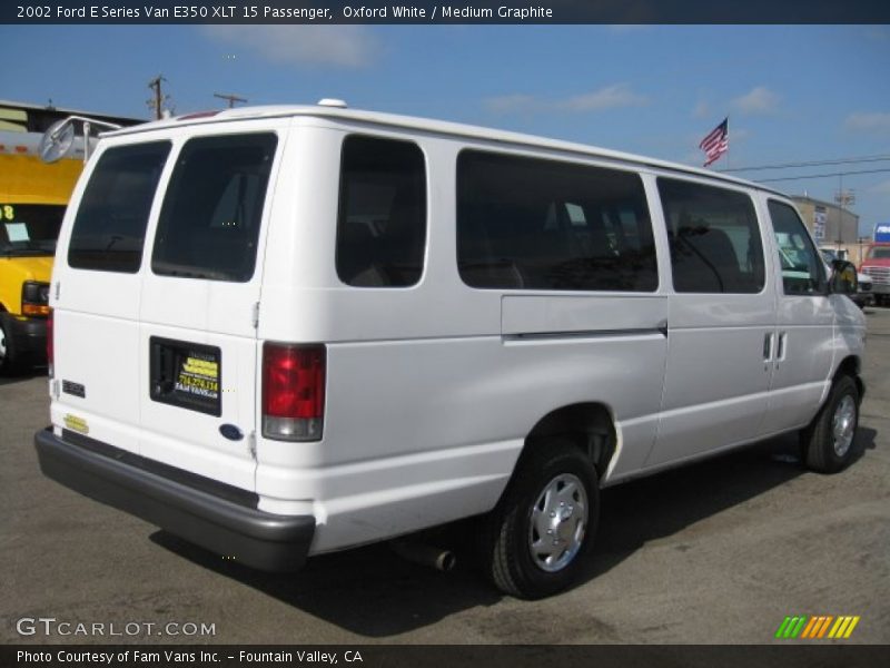 Oxford White / Medium Graphite 2002 Ford E Series Van E350 XLT 15 Passenger