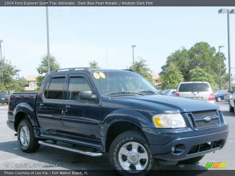 Dark Blue Pearl Metallic / Medium Dark Flint 2004 Ford Explorer Sport Trac Adrenalin