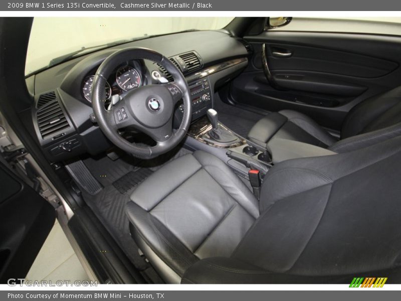 Cashmere Silver Metallic / Black 2009 BMW 1 Series 135i Convertible