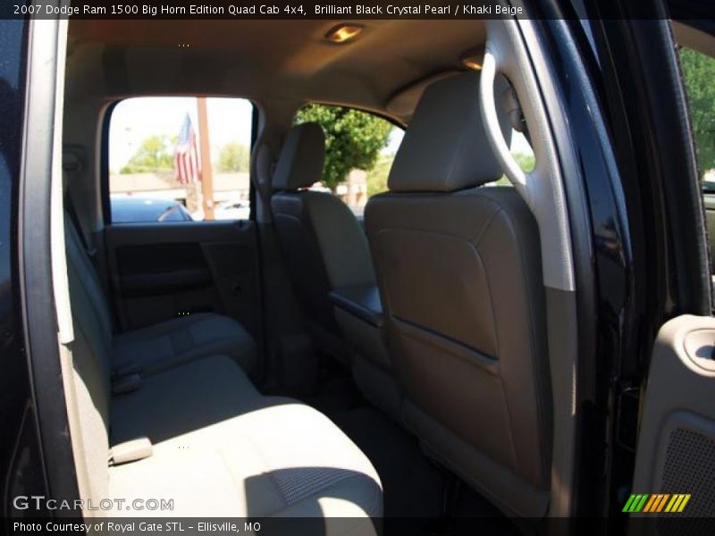 Brilliant Black Crystal Pearl / Khaki Beige 2007 Dodge Ram 1500 Big Horn Edition Quad Cab 4x4