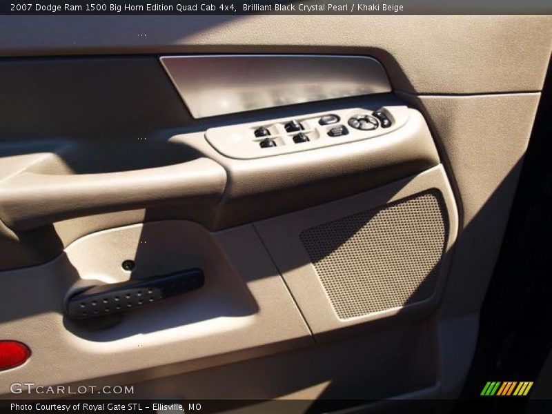 Brilliant Black Crystal Pearl / Khaki Beige 2007 Dodge Ram 1500 Big Horn Edition Quad Cab 4x4