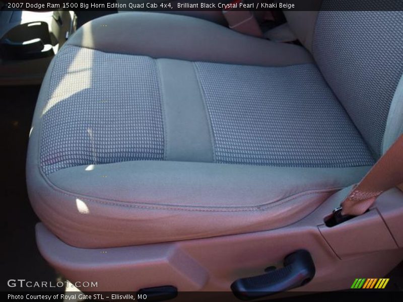 Brilliant Black Crystal Pearl / Khaki Beige 2007 Dodge Ram 1500 Big Horn Edition Quad Cab 4x4