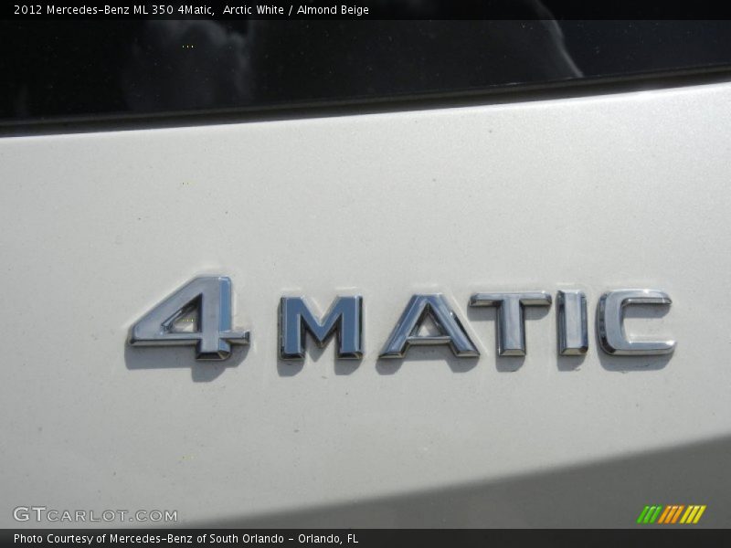 Arctic White / Almond Beige 2012 Mercedes-Benz ML 350 4Matic