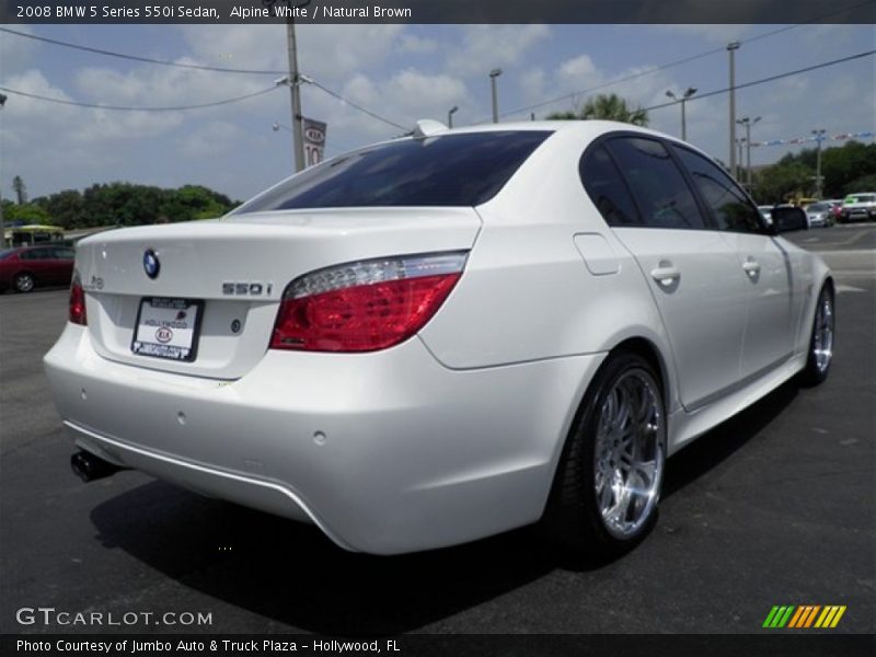 Alpine White / Natural Brown 2008 BMW 5 Series 550i Sedan
