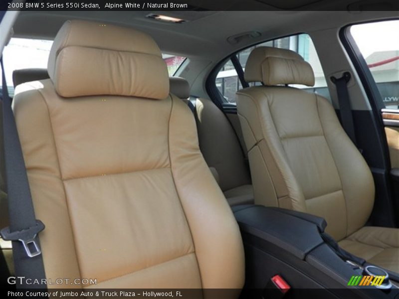 Alpine White / Natural Brown 2008 BMW 5 Series 550i Sedan