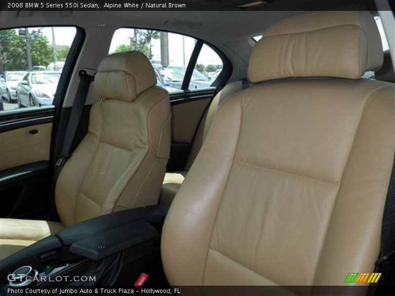 Alpine White / Natural Brown 2008 BMW 5 Series 550i Sedan
