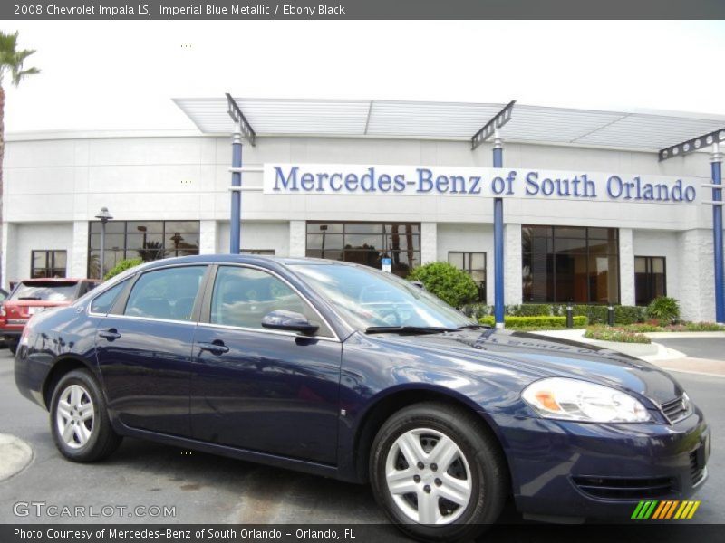 Imperial Blue Metallic / Ebony Black 2008 Chevrolet Impala LS