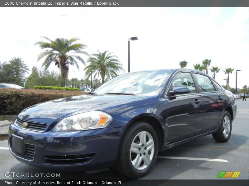 Imperial Blue Metallic / Ebony Black 2008 Chevrolet Impala LS