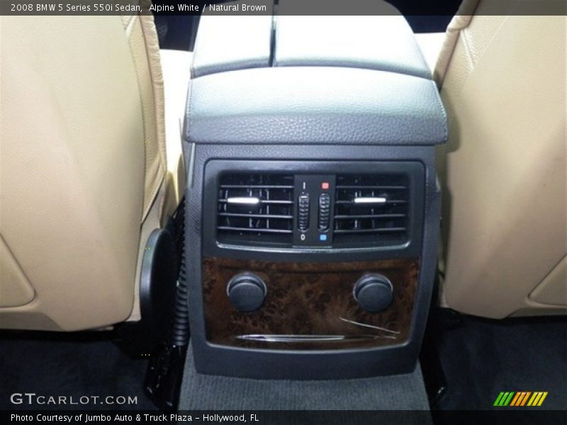Alpine White / Natural Brown 2008 BMW 5 Series 550i Sedan