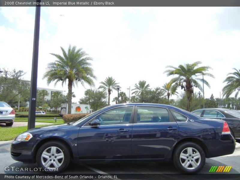Imperial Blue Metallic / Ebony Black 2008 Chevrolet Impala LS