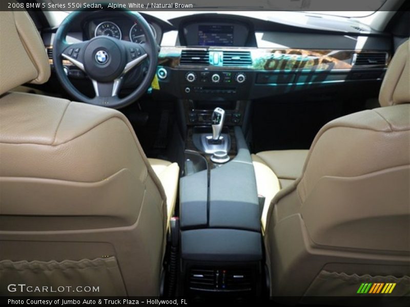 Alpine White / Natural Brown 2008 BMW 5 Series 550i Sedan
