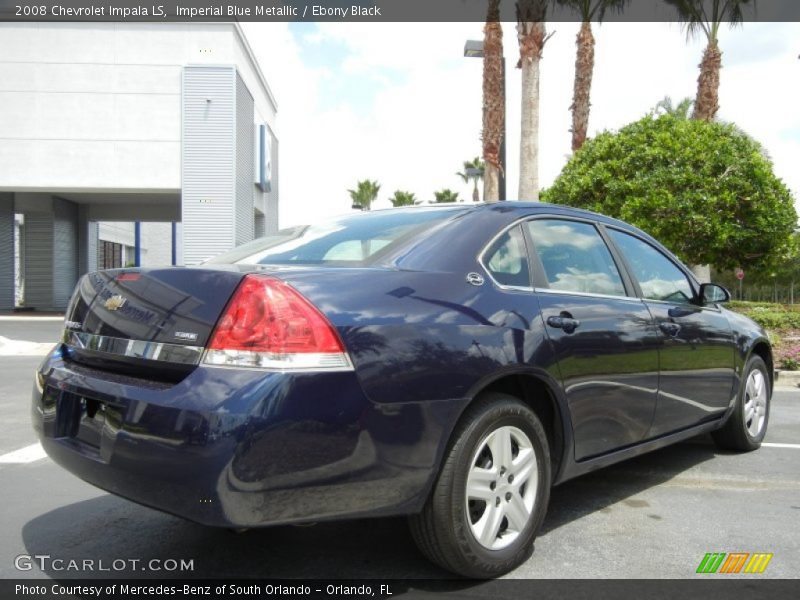 Imperial Blue Metallic / Ebony Black 2008 Chevrolet Impala LS