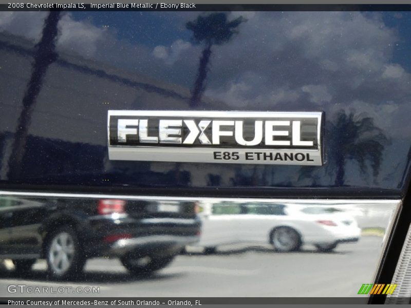 Imperial Blue Metallic / Ebony Black 2008 Chevrolet Impala LS