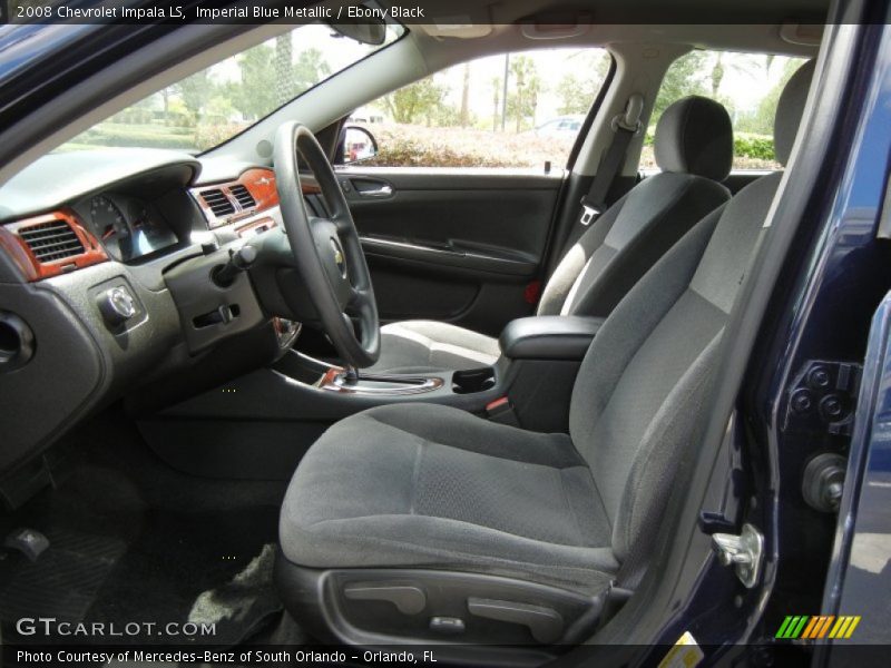 Imperial Blue Metallic / Ebony Black 2008 Chevrolet Impala LS