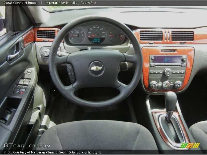Imperial Blue Metallic / Ebony Black 2008 Chevrolet Impala LS