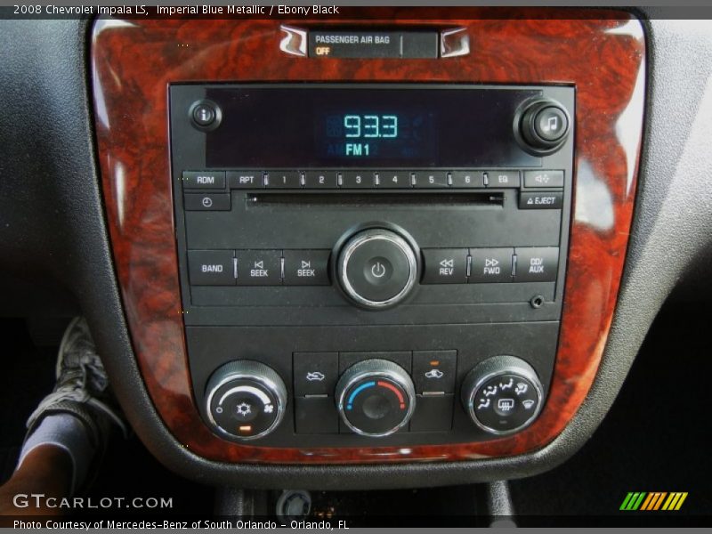 Imperial Blue Metallic / Ebony Black 2008 Chevrolet Impala LS