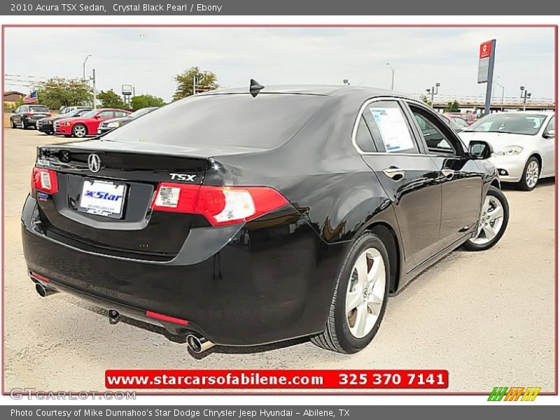 Crystal Black Pearl / Ebony 2010 Acura TSX Sedan