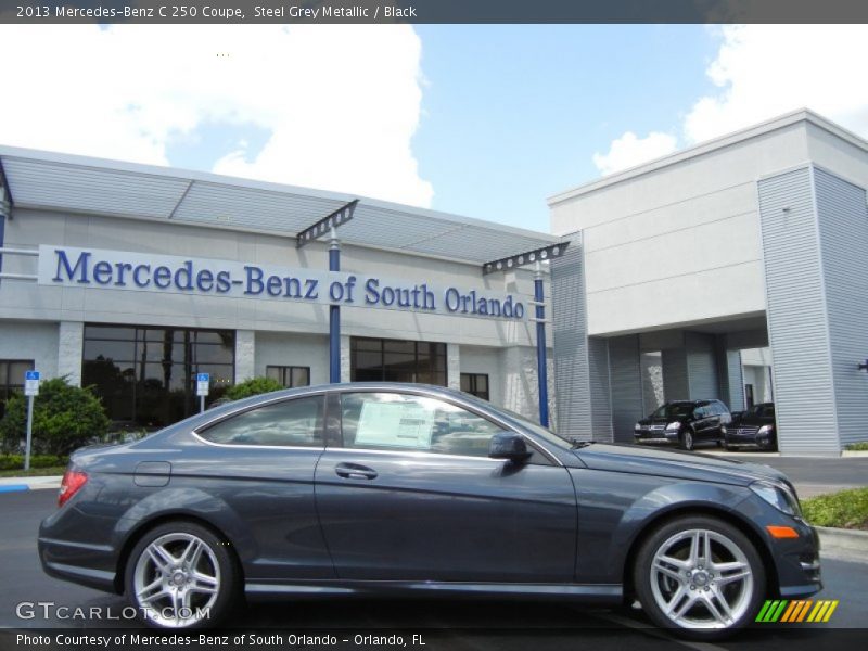 Steel Grey Metallic / Black 2013 Mercedes-Benz C 250 Coupe