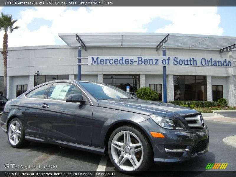 Steel Grey Metallic / Black 2013 Mercedes-Benz C 250 Coupe