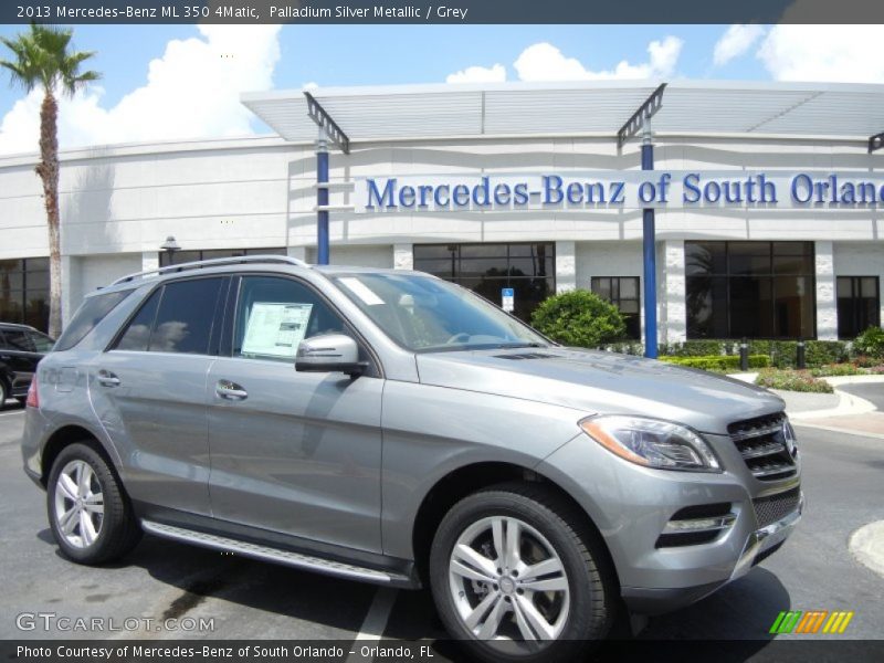 Palladium Silver Metallic / Grey 2013 Mercedes-Benz ML 350 4Matic
