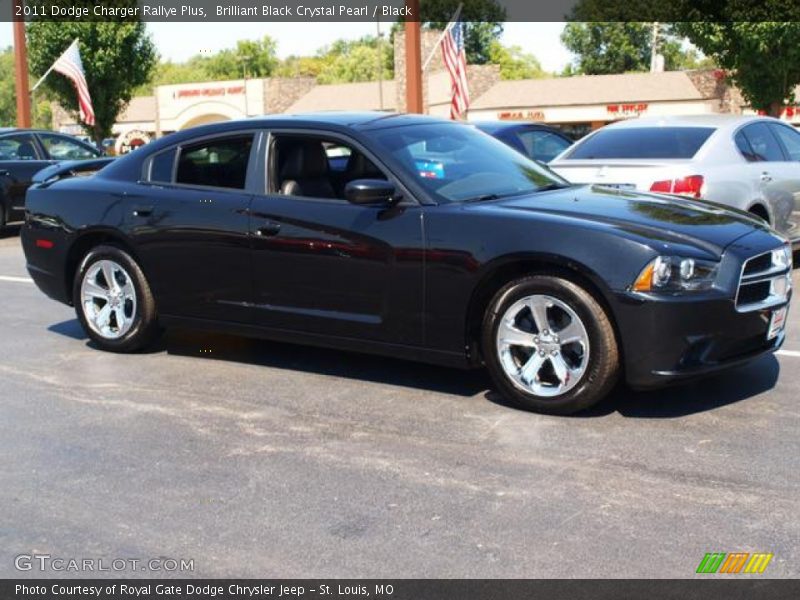 Brilliant Black Crystal Pearl / Black 2011 Dodge Charger Rallye Plus