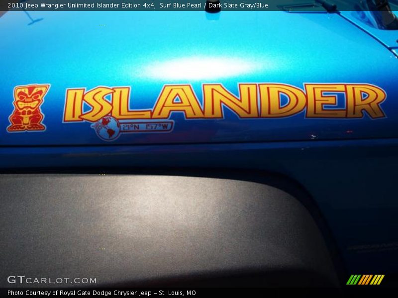 Surf Blue Pearl / Dark Slate Gray/Blue 2010 Jeep Wrangler Unlimited Islander Edition 4x4