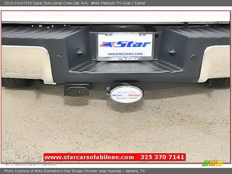 White Platinum Tri-Coat / Camel 2010 Ford F250 Super Duty Lariat Crew Cab 4x4