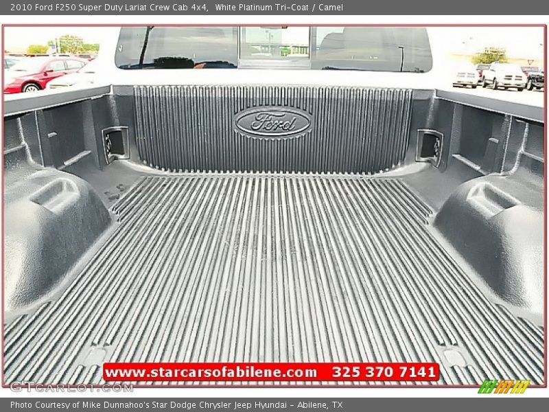 White Platinum Tri-Coat / Camel 2010 Ford F250 Super Duty Lariat Crew Cab 4x4