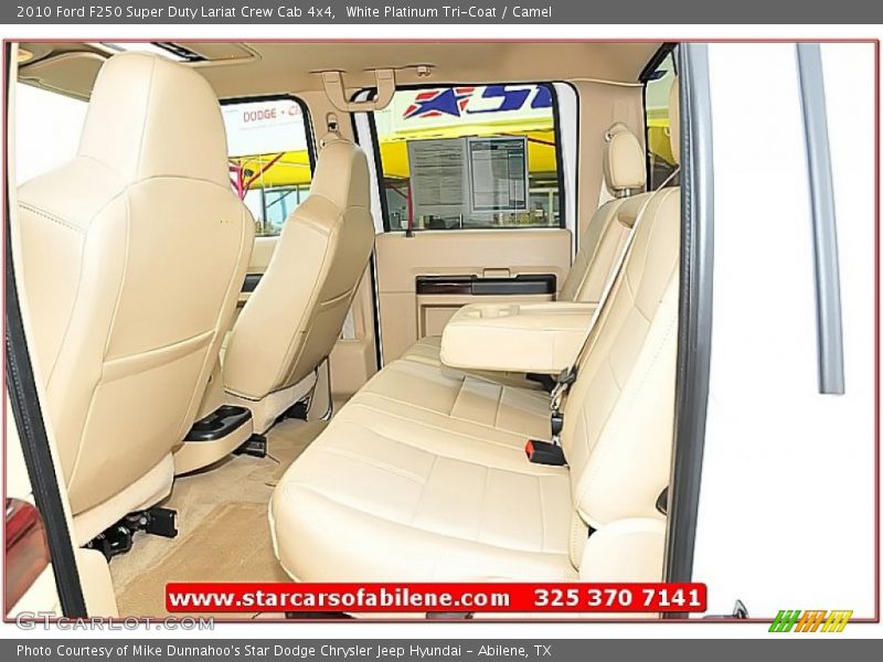 White Platinum Tri-Coat / Camel 2010 Ford F250 Super Duty Lariat Crew Cab 4x4