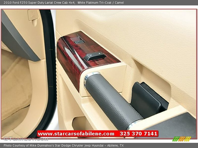 White Platinum Tri-Coat / Camel 2010 Ford F250 Super Duty Lariat Crew Cab 4x4