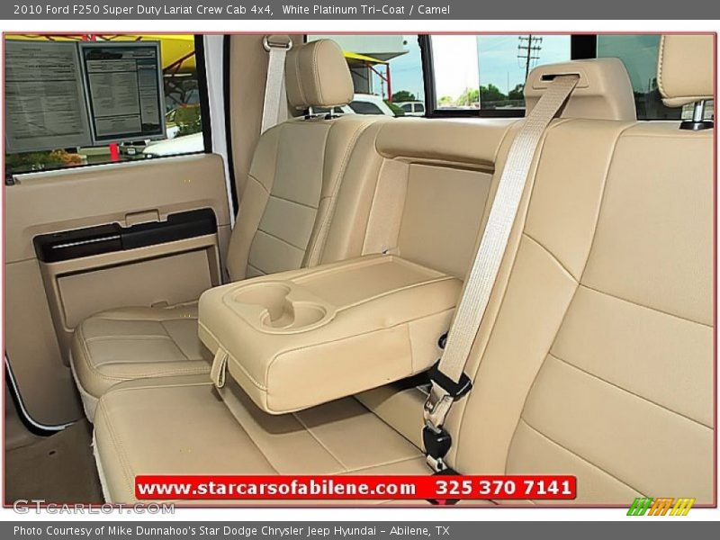 White Platinum Tri-Coat / Camel 2010 Ford F250 Super Duty Lariat Crew Cab 4x4