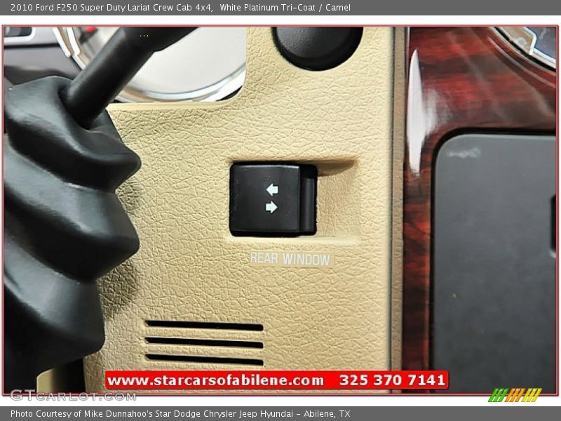 White Platinum Tri-Coat / Camel 2010 Ford F250 Super Duty Lariat Crew Cab 4x4