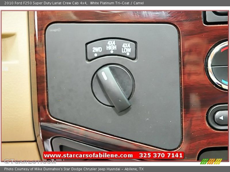 White Platinum Tri-Coat / Camel 2010 Ford F250 Super Duty Lariat Crew Cab 4x4