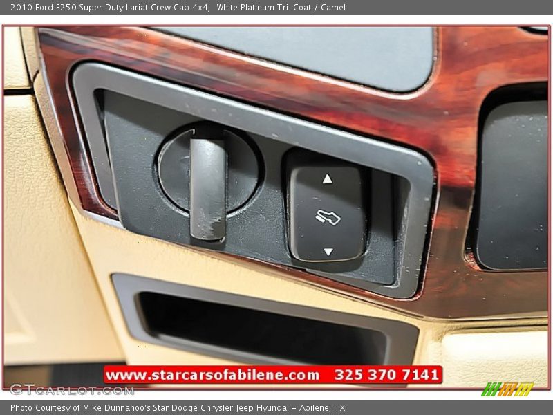 White Platinum Tri-Coat / Camel 2010 Ford F250 Super Duty Lariat Crew Cab 4x4